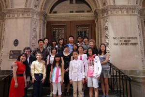 Student attending festival in the Curtis Institute of Music, USA.