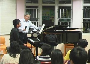 Student attending masterclass by Mr. Gabriel Kwok