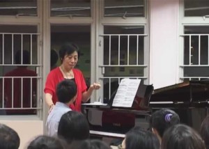 Student attending masterclass by Miss. Eleanor Wong